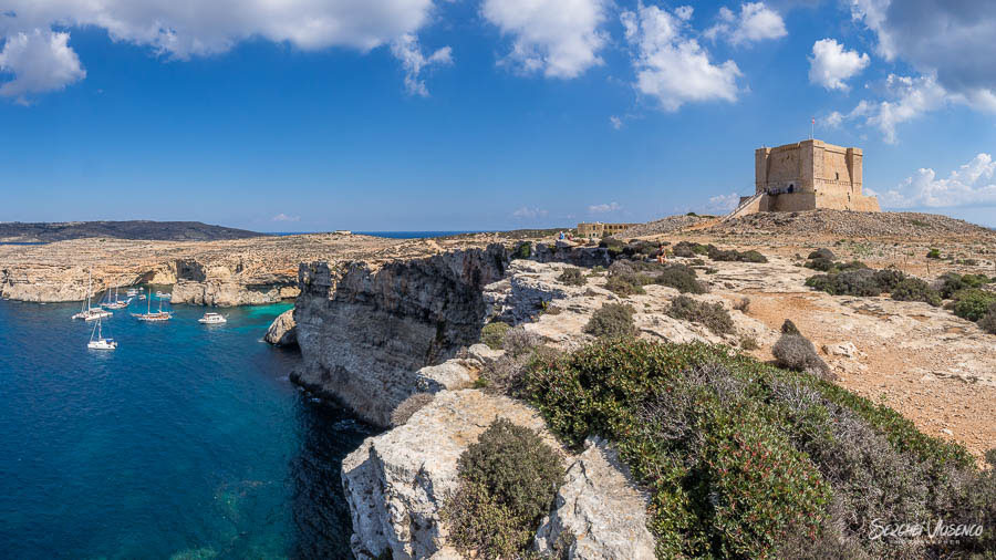 Malta is famous for its stone towers scattered along the coastline