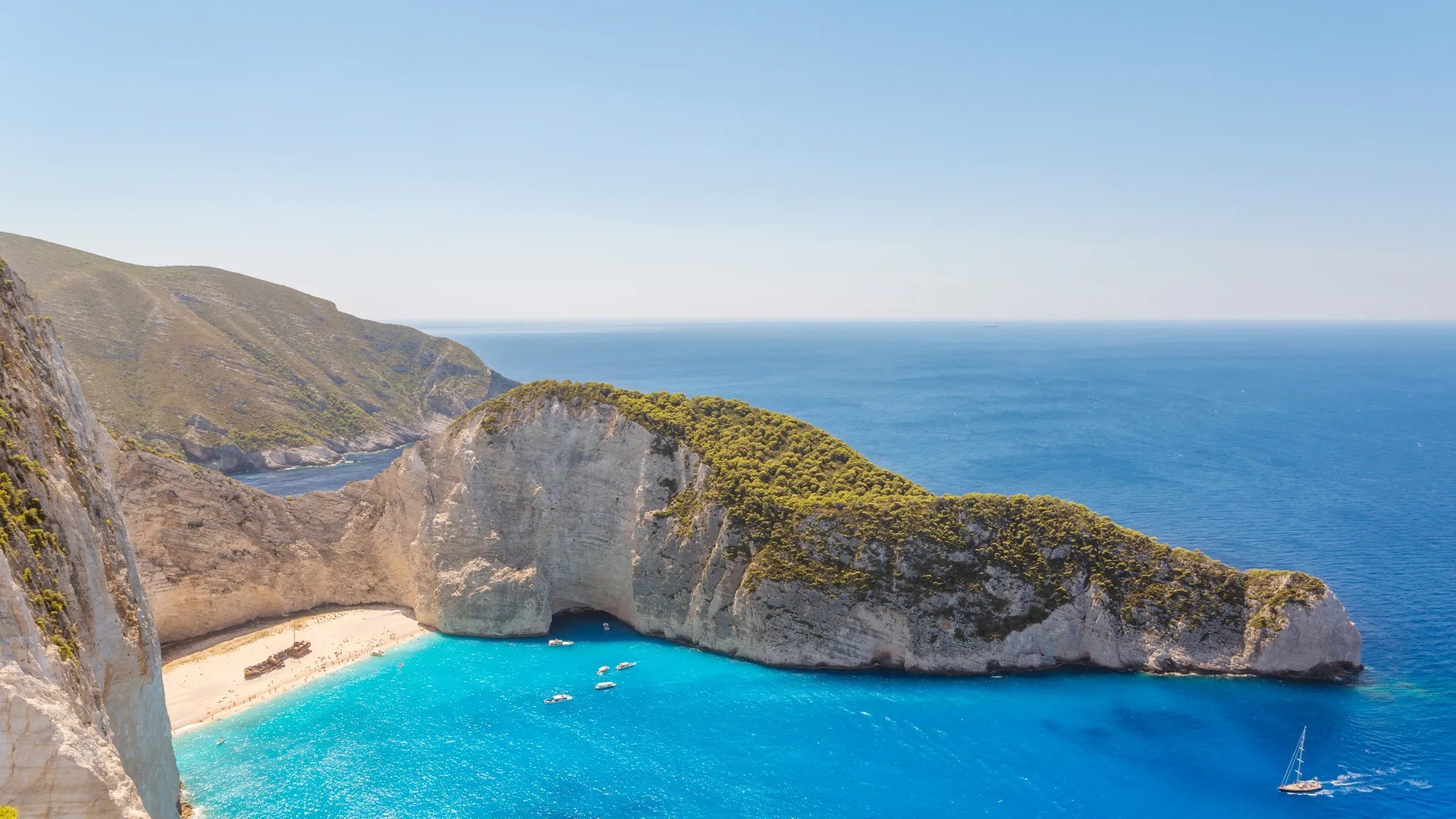 Navagio Beach, Zakynthos - one of the most beautiful stretches of beaches in Greece. Anyone else happy to have this on their doorstep? 